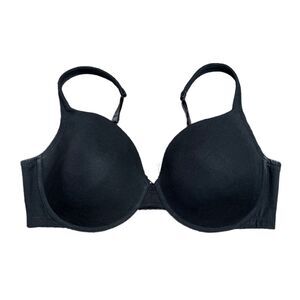 Comfort Choice Womens T Shirt Bra Underwire Lightly Lined Black Back Closure 42D